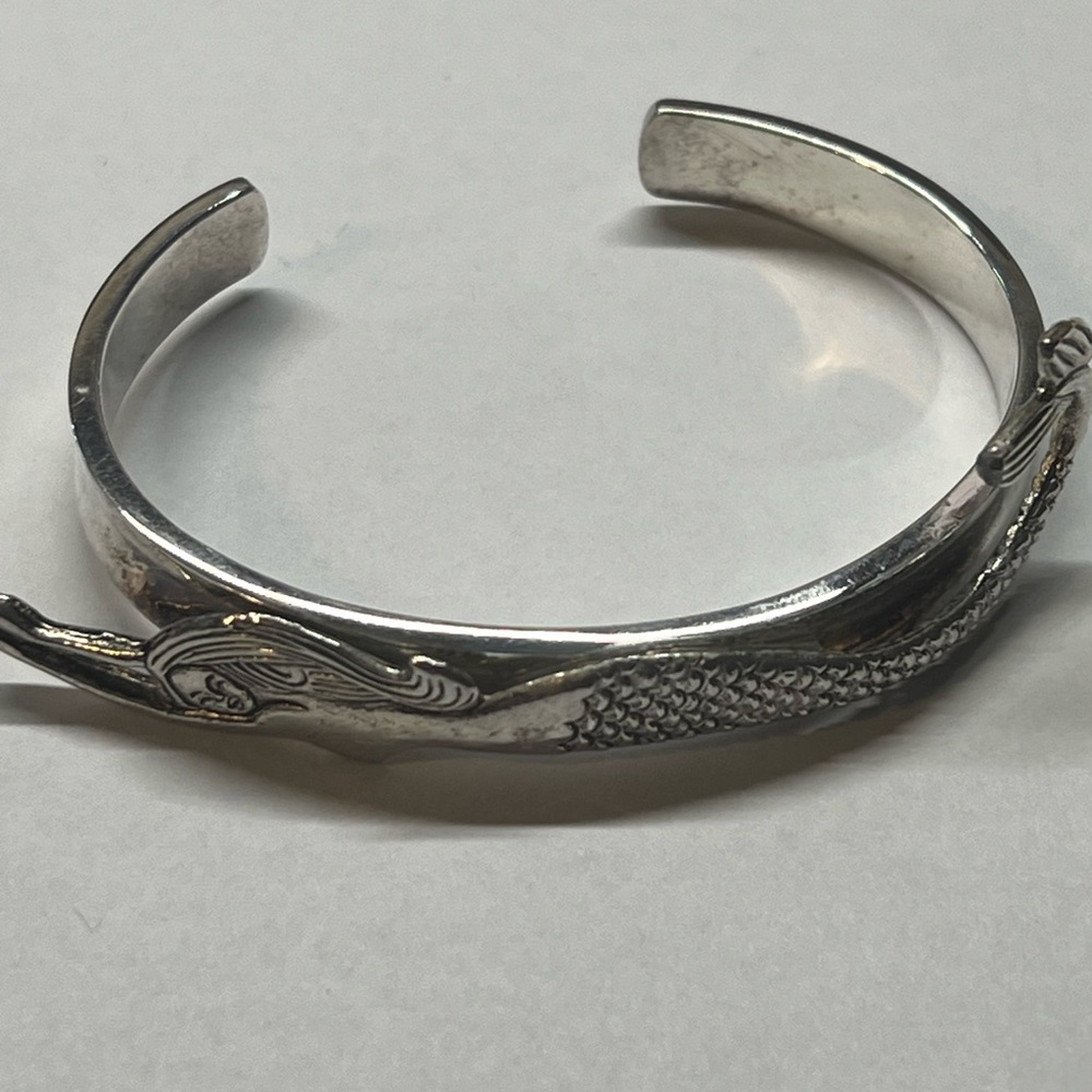925 Mermaid Bangle Bracelet Heavyweight